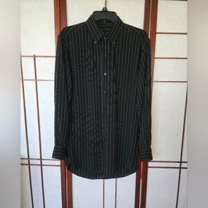 Black with Gold Stripes Men's Shirt